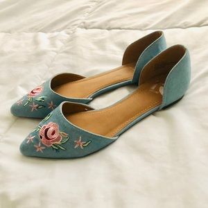 Report Brand Denim Pointed Flats Size 7